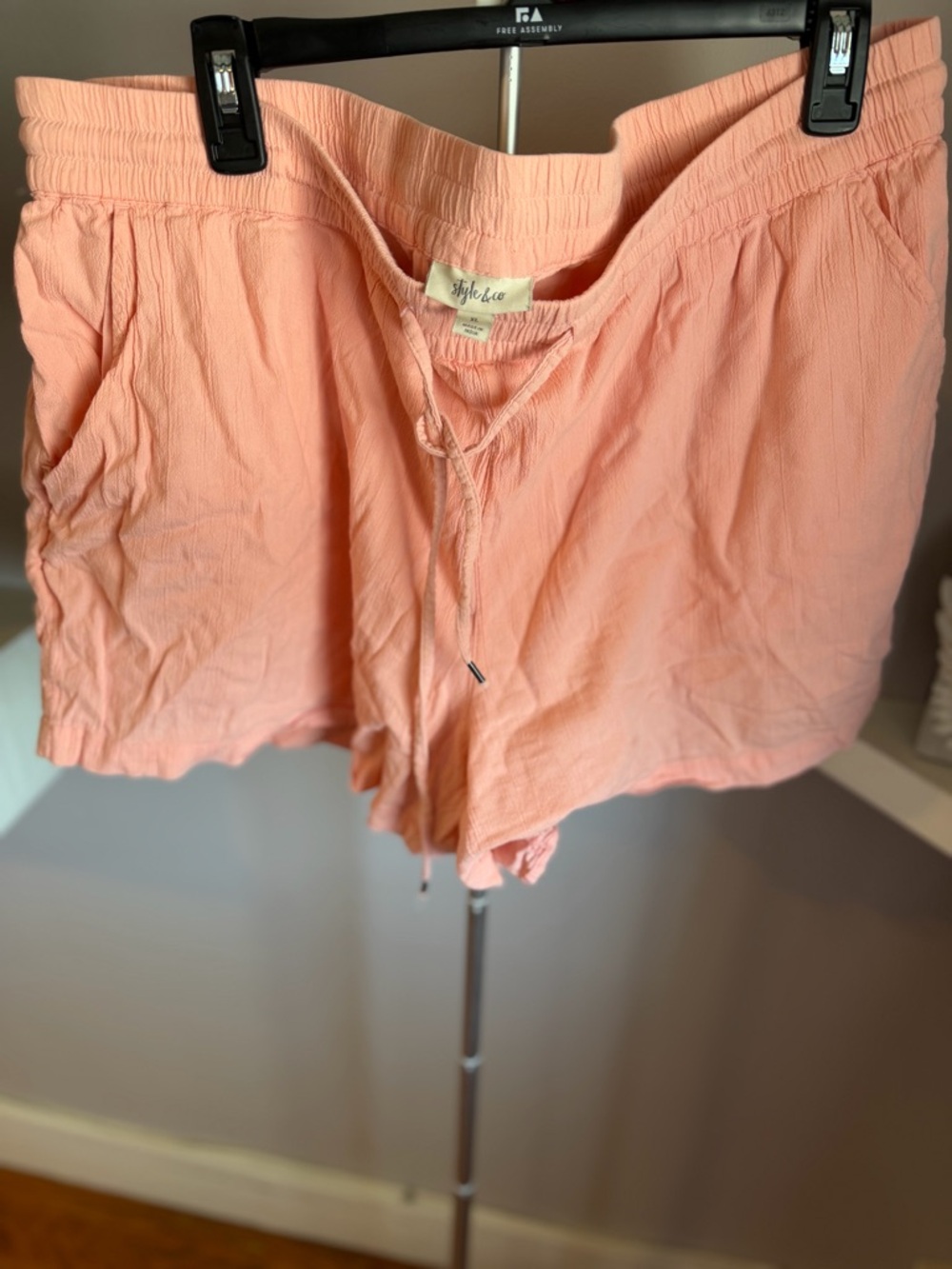 Style & Co. Blush Drawstring Lounge Shorts - Picture 3 of 7